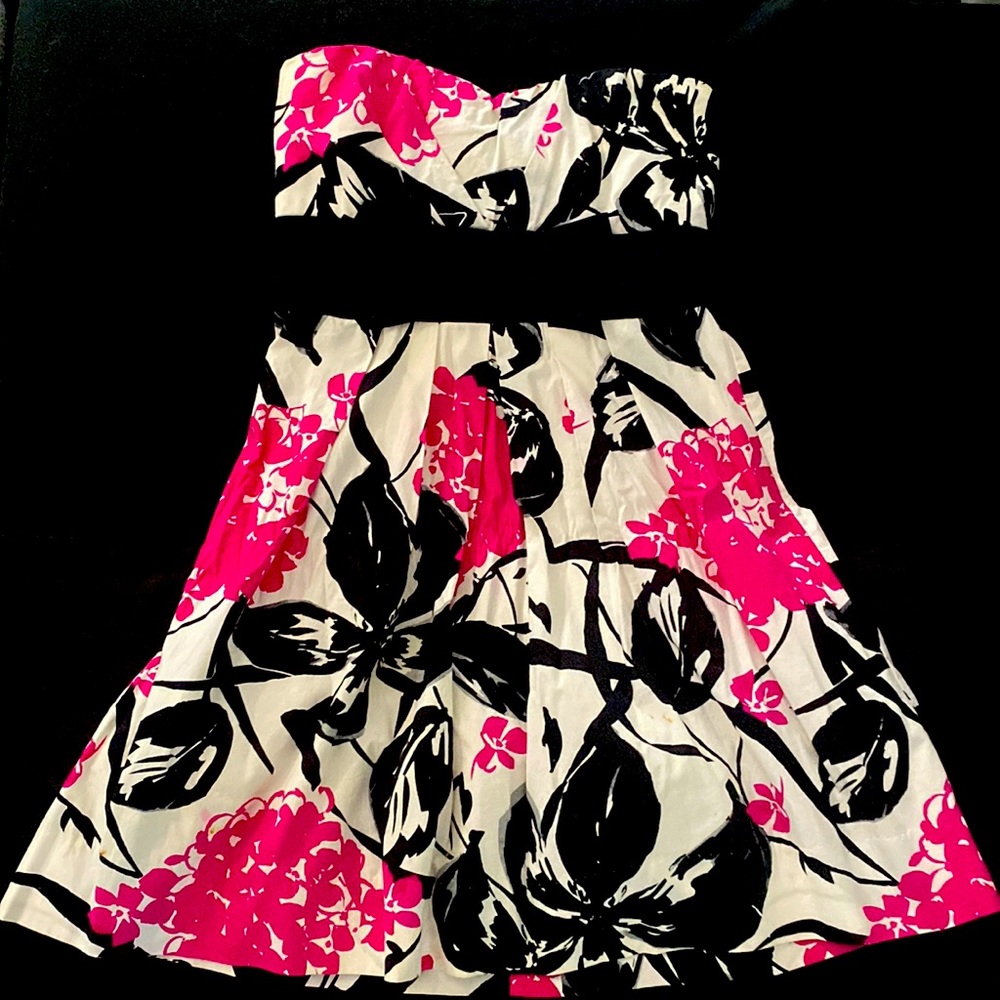 Cute, strapless dress worn once. Bought at Macy’s. Smoke & Pet free home.
